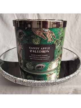 BBW Candy Apple Cauldron 2024 LE 3 Wick Holographic Siren Large Candle
